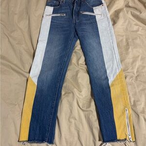 Levi's Blue and Yellow Women's Straight Jeans